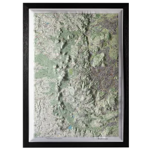 Carte en Relief Chaîne des Puys