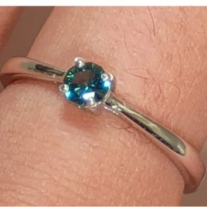 Bague argent 925 Saphir d'Auvergne